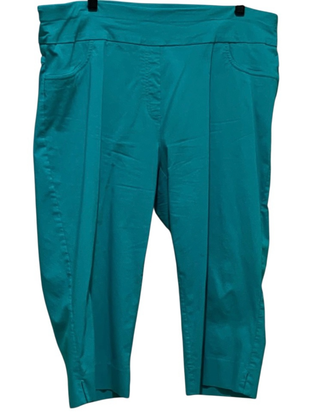 Ruby Rd. Women’s Teal Stretch Capri Pants 22W Pull On Slimming Contour